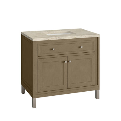 James Martin - Chicago 36" Single Vanity, Walnut Whisper, w/ 3 CM Tajnar Eclos Top - 503-V36-WLW-3TJR view 14