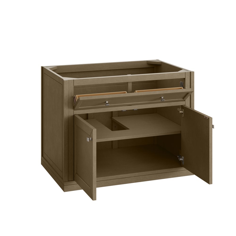 James Martin - Chicago 36" Single Vanity, Walnut Whisper, w/ 3 CM Victorian Silver Silestone® Top - 503-V36-WLW-3VSL view 11