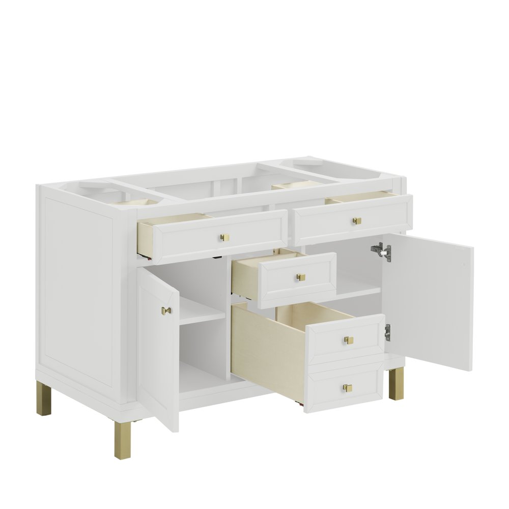 James Martin - Chicago 48" Single Vanity, Glossy White - 503-V48-M-GW view 6