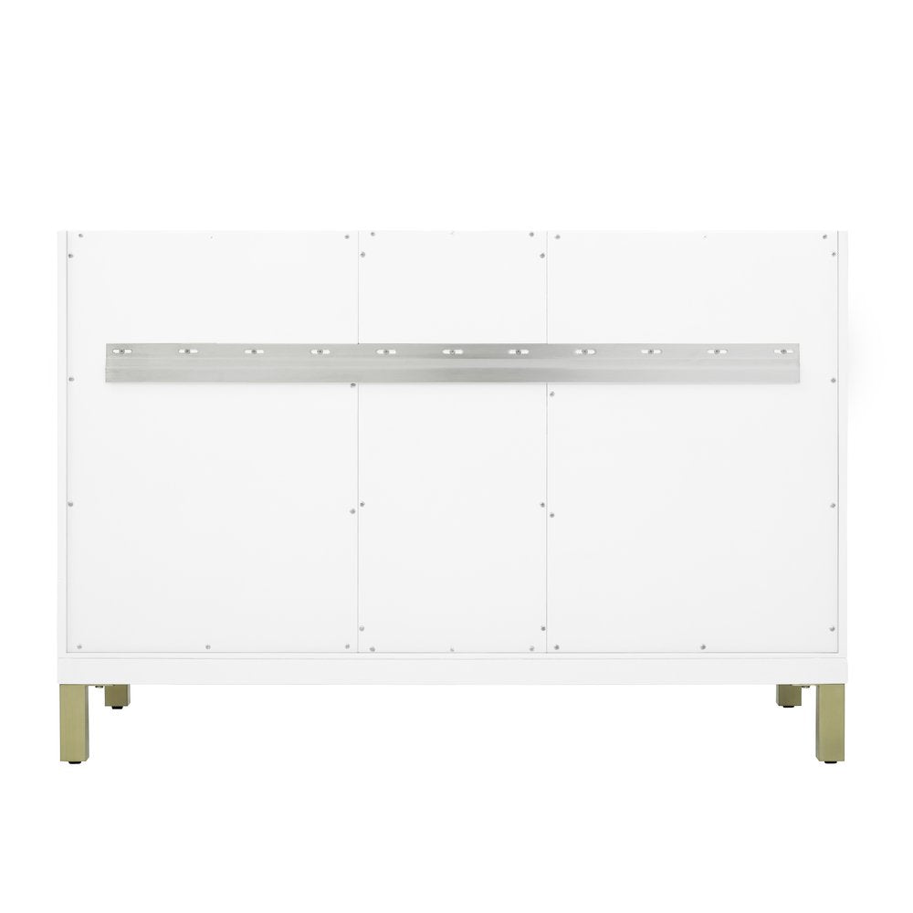 James Martin - Chicago 48" Single Vanity, Glossy White, w/ 3 CM Carrara Marble Top - 503-V48-GW-3CAR view 12