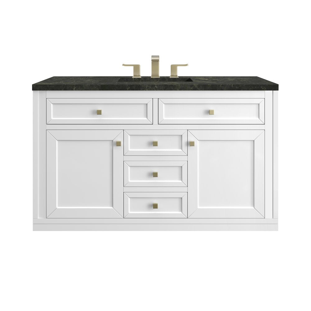 James Martin - Chicago 48" Single Vanity, Glossy White, w/ 3 CM Phantome Eclos Top - 503-V48-GW-3PHT view 2