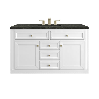 James Martin - Chicago 48" Single Vanity, Glossy White, w/ 3 CM Phantome Eclos Top - 503-V48-GW-3PHT view 2