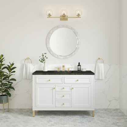 James Martin - Chicago 48" Single Vanity, Glossy White, w/ 3 CM Phantome Eclos Top - 503-V48-GW-3PHT view 5