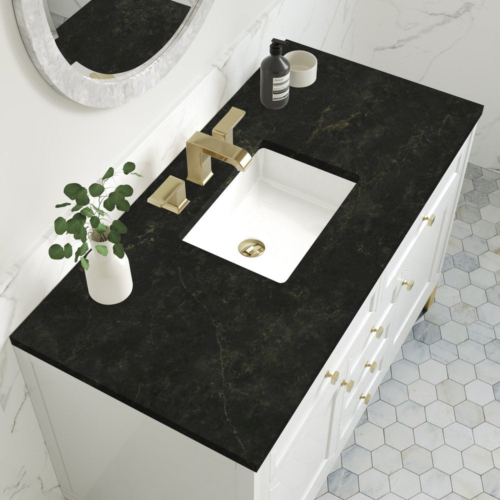 James Martin - Chicago 48" Single Vanity, Glossy White, w/ 3 CM Phantome Eclos Top - 503-V48-GW-3PHT view 10