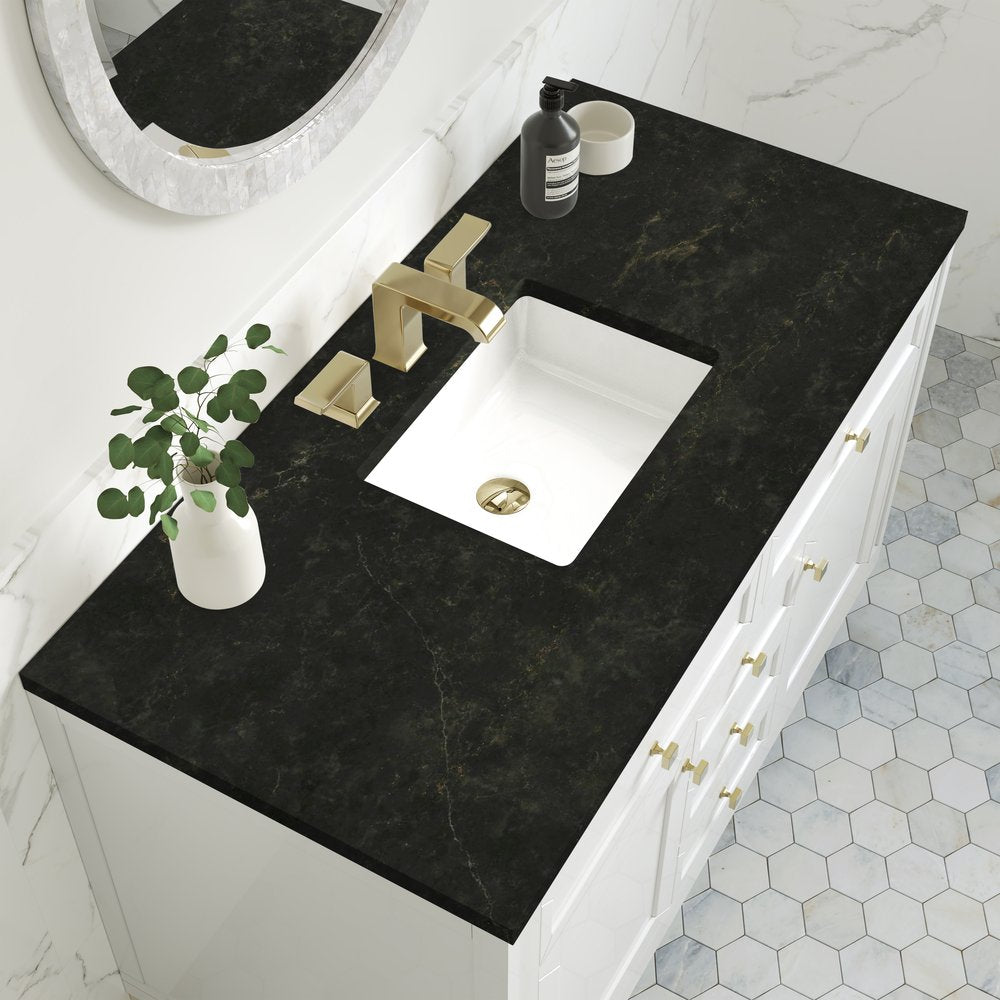 James Martin - Chicago 48" Single Vanity, Glossy White, w/ 3 CM Phantome Eclos Top - 503-V48-GW-3PHT view 11