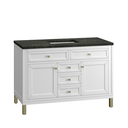 James Martin - Chicago 48" Single Vanity, Glossy White, w/ 3 CM Phantome Eclos Top - 503-V48-GW-3PHT view 16