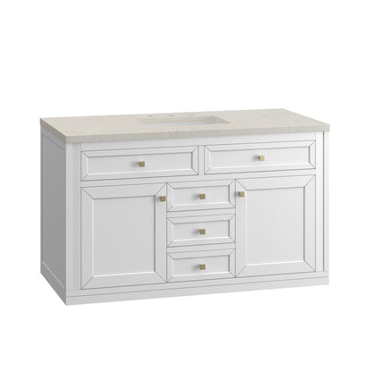 James Martin - Chicago 48" Single Vanity, Glossy White, w/ 3 CM Siberian Silestone Top - 503-V48-GW-3SFR view 15