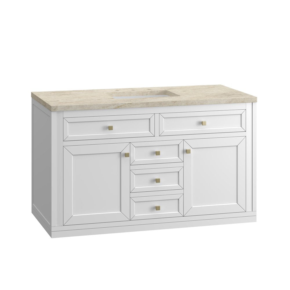 James Martin - Chicago 48" Single Vanity, Glossy White, w/ 3 CM Tajnar Eclos Top - 503-V48-GW-3TJR view 15