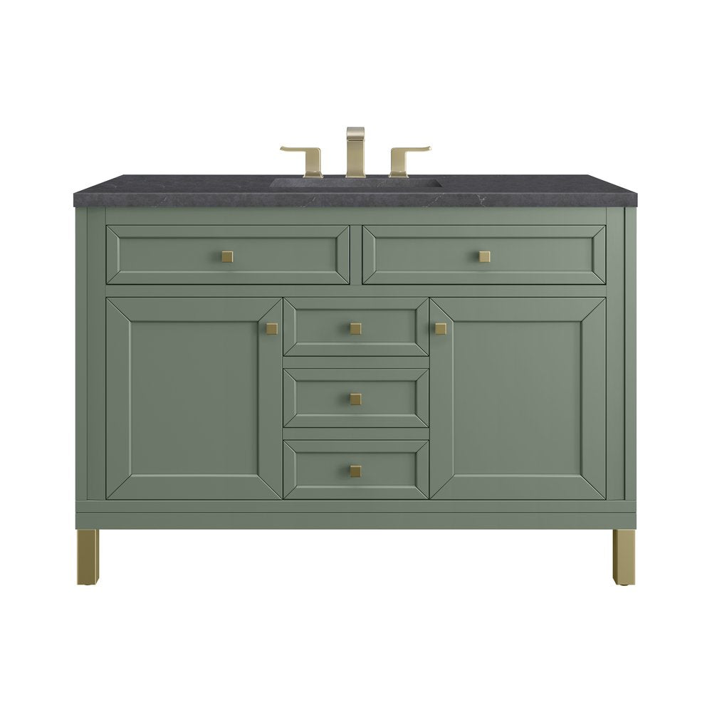 James Martin - Chicago 48" Single Vanity, Smokey Celadon, w/ 3 CM Charcoal Soapstone Silestone® Top - 503-V48-SC-3CSP view 1