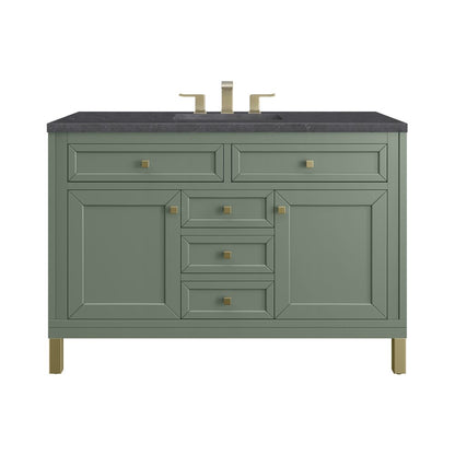 James Martin - Chicago 48" Single Vanity, Smokey Celadon, w/ 3 CM Charcoal Soapstone Silestone® Top - 503-V48-SC-3CSP view 1