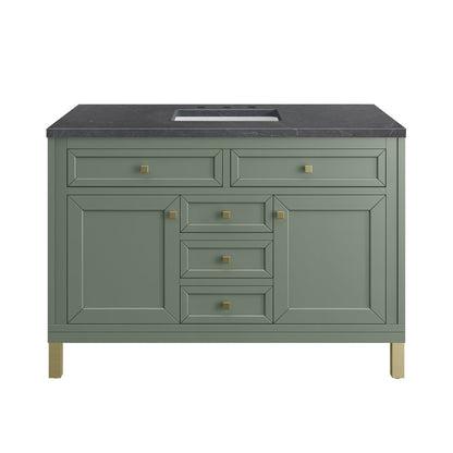 James Martin - Chicago 48" Single Vanity, Smokey Celadon, w/ 3 CM Charcoal Soapstone Silestone® Top - 503-V48-SC-3CSP view 2