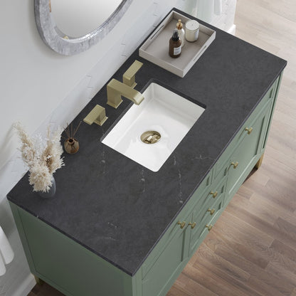 James Martin - Chicago 48" Single Vanity, Smokey Celadon, w/ 3 CM Charcoal Soapstone Silestone® Top - 503-V48-SC-3CSP view 8