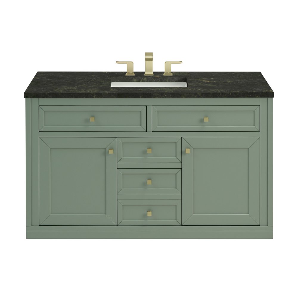 James Martin - Chicago 48" Single Vanity, Smokey Celadon, w/ 3 CM Phantome Eclos Top - 503-V48-SC-3PHT view 2