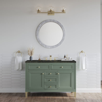 James Martin - Chicago 48" Single Vanity, Smokey Celadon, w/ 3 CM Phantome Eclos Top - 503-V48-SC-3PHT view 3