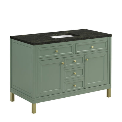 James Martin - Chicago 48" Single Vanity, Smokey Celadon, w/ 3 CM Phantome Eclos Top - 503-V48-SC-3PHT view 9
