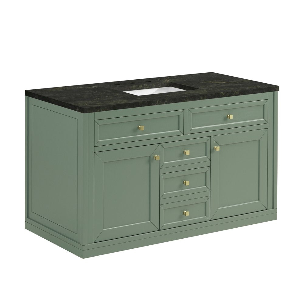 James Martin - Chicago 48" Single Vanity, Smokey Celadon, w/ 3 CM Phantome Eclos Top - 503-V48-SC-3PHT view 10