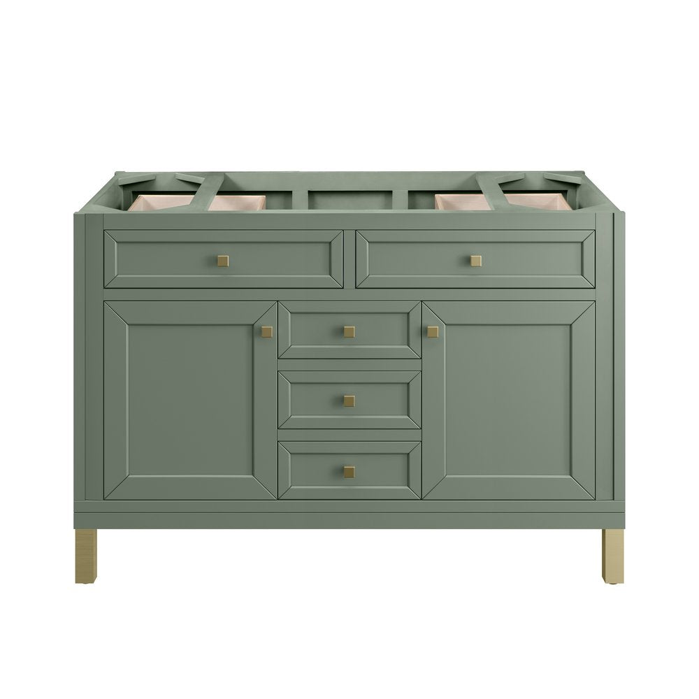 James Martin - Chicago 48" Single Vanity, Smokey Celadon, w/ 3 CM Victorian Silver Silestone® Top - 503-V48-SC-3VSL view 6