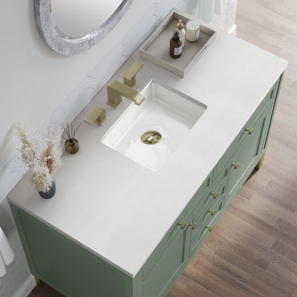James Martin - Chicago 48" Single Vanity, Smokey Celadon, w/ 3 CM White Zeus Silestone® Top - 503-V48-SC-3WZ view 10