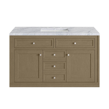 James Martin - Chicago 48" Single Vanity, Walnut Whisper, w/ 3 CM Carrara Marble Top - 503-V48-WLW-3CAR view 4
