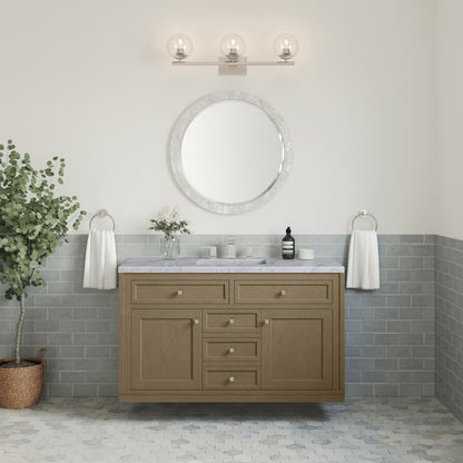 James Martin - Chicago 48" Single Vanity, Walnut Whisper, w/ 3 CM Carrara Marble Top - 503-V48-WLW-3CAR view 8