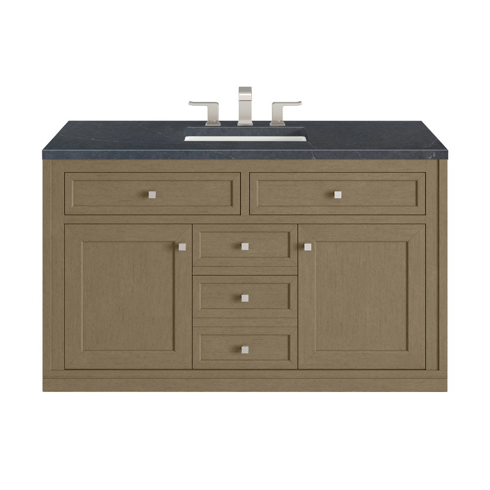 James Martin - Chicago 48" Single Vanity, Walnut Whisper, w/ 3 CM Charcoal Soapstone Silestone® Top - 503-V48-WLW-3CSP view 3