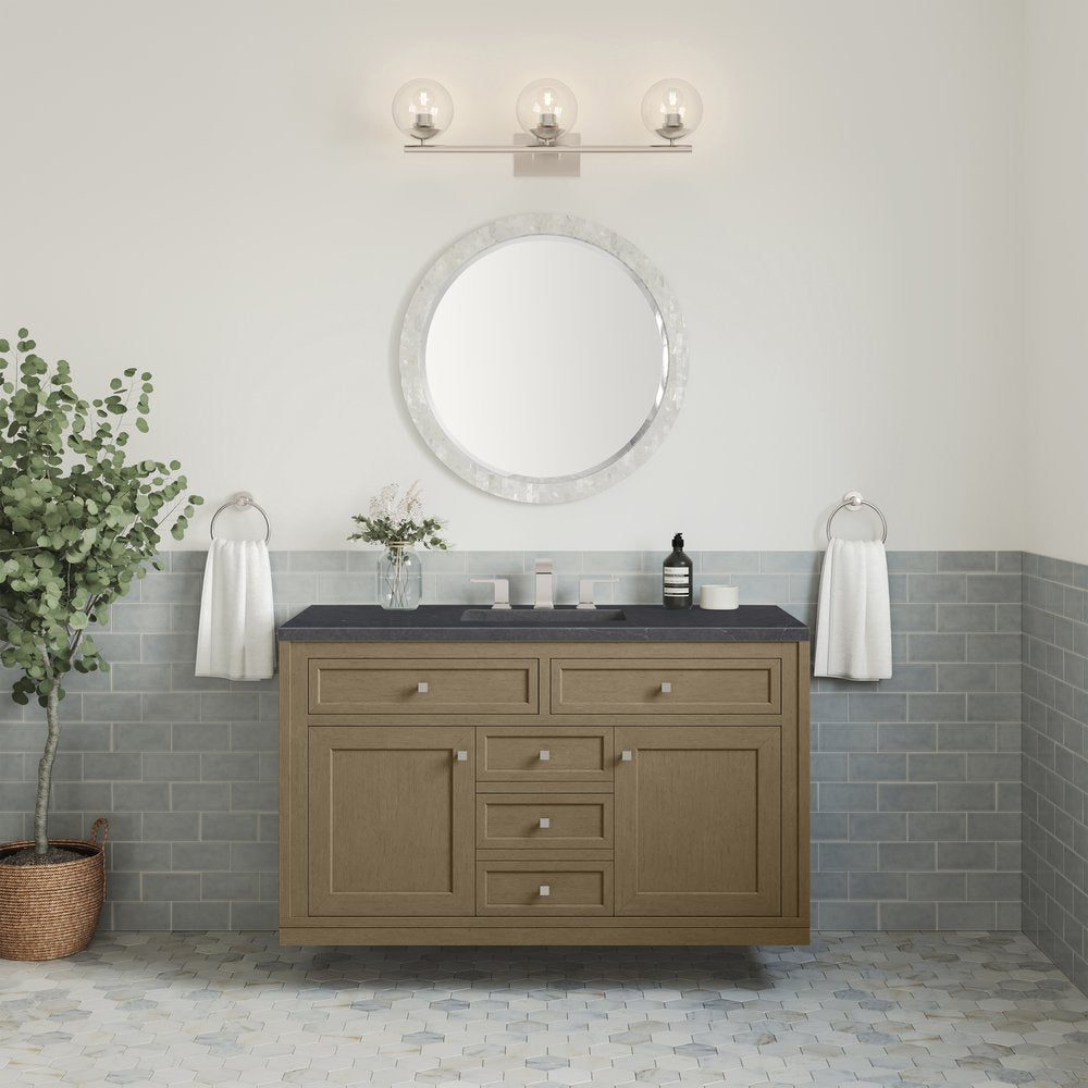 James Martin - Chicago 48" Single Vanity, Walnut Whisper, w/ 3 CM Charcoal Soapstone Silestone® Top - 503-V48-WLW-3CSP view 8