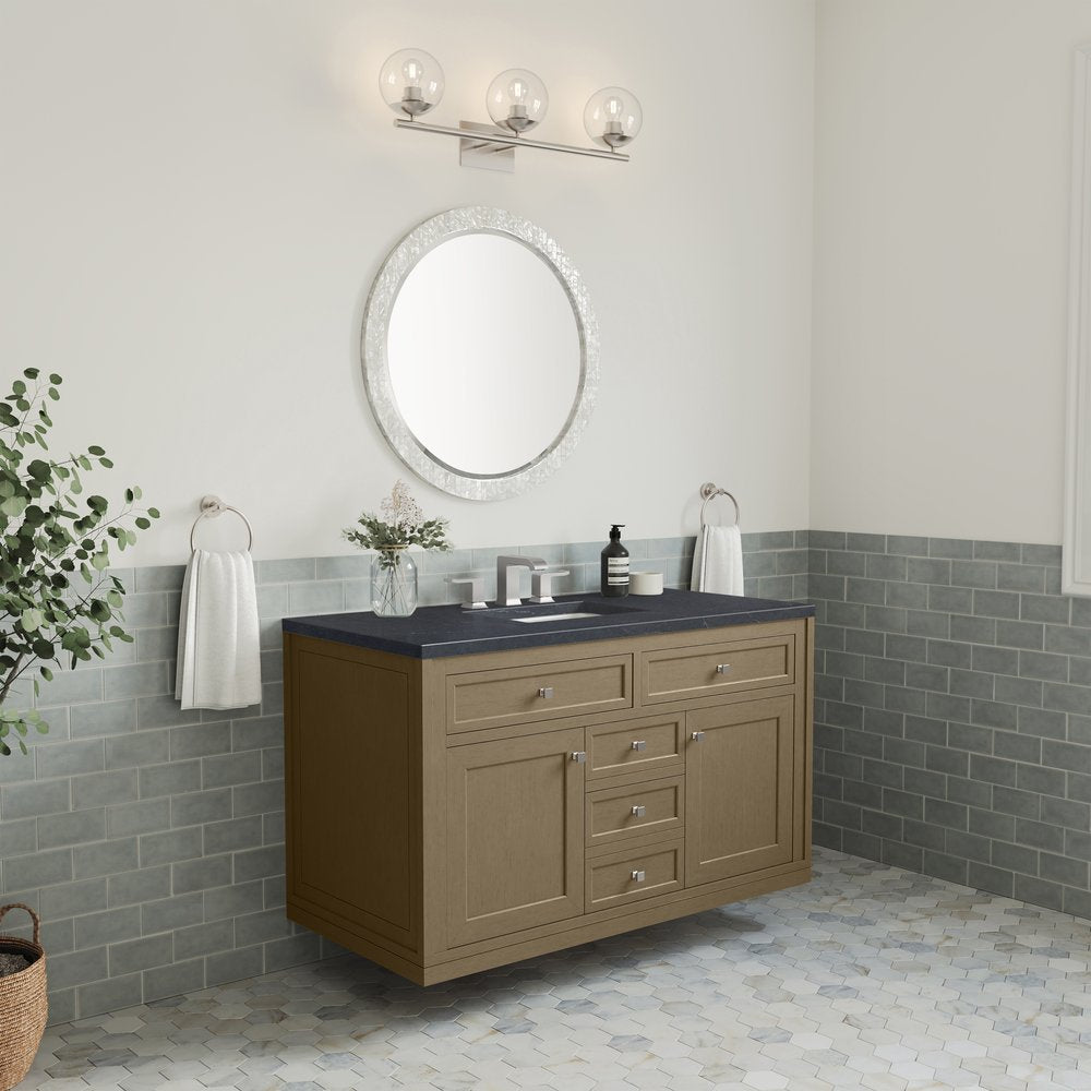 James Martin - Chicago 48" Single Vanity, Walnut Whisper, w/ 3 CM Charcoal Soapstone Silestone® Top - 503-V48-WLW-3CSP view 10