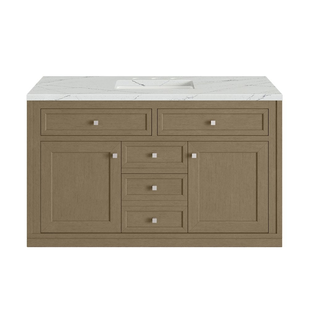 James Martin - Chicago 48" Single Vanity, Walnut Whisper, w/ 3 CM Ethereal Noctis Silestone® Top - 503-V48-WLW-3ENC view 4