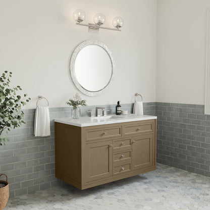 James Martin - Chicago 48" Single Vanity, Walnut Whisper, w/ 3 CM Ethereal Noctis Silestone® Top - 503-V48-WLW-3ENC view 10