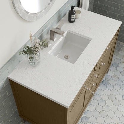 James Martin - Chicago 48" Single Vanity, Walnut Whisper, w/ 3 CM Lime Delight Silestone® Top - 503-V48-WLW-3LDL view 8