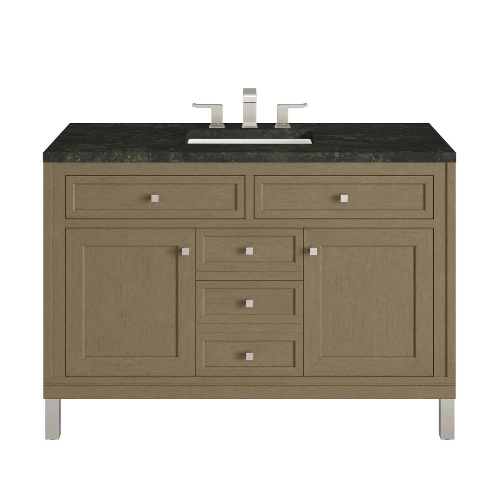James Martin - Chicago 48" Single Vanity, Walnut Whisper, w/ 3 CM Phantome Eclos Top - 503-V48-WLW-3PHT view 1