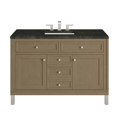 James Martin - Chicago 48" Single Vanity, Walnut Whisper, w/ 3 CM Phantome Eclos Top - 503-V48-WLW-3PHT view 1