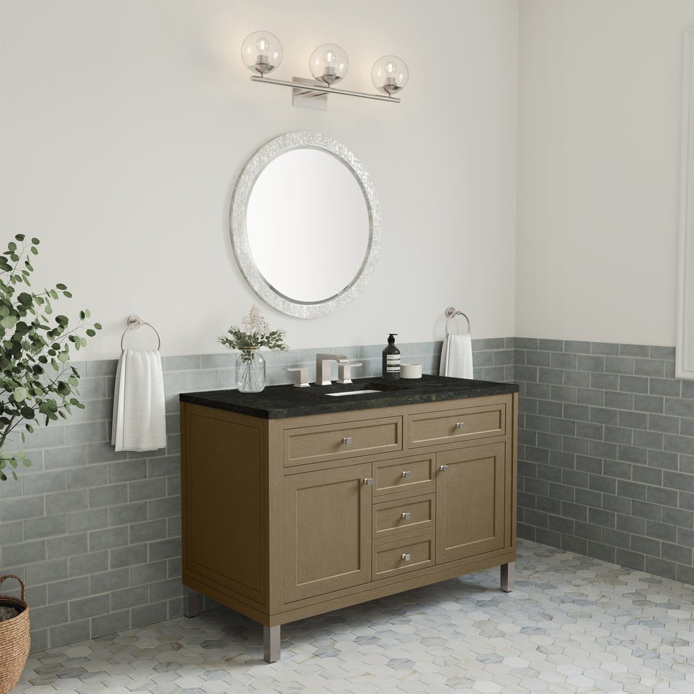James Martin - Chicago 48" Single Vanity, Walnut Whisper, w/ 3 CM Phantome Eclos Top - 503-V48-WLW-3PHT view 7
