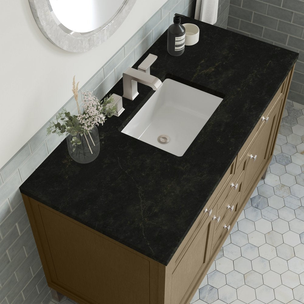 James Martin - Chicago 48" Single Vanity, Walnut Whisper, w/ 3 CM Phantome Eclos Top - 503-V48-WLW-3PHT view 12