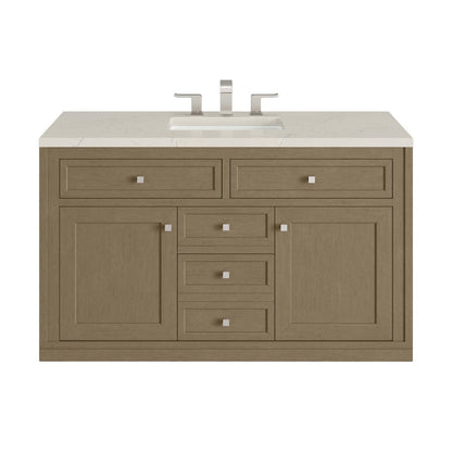 James Martin - Chicago 48" Single Vanity, Walnut Whisper, w/ 3 CM Siberian Silestone Top - 503-V48-WLW-3SFR view 2