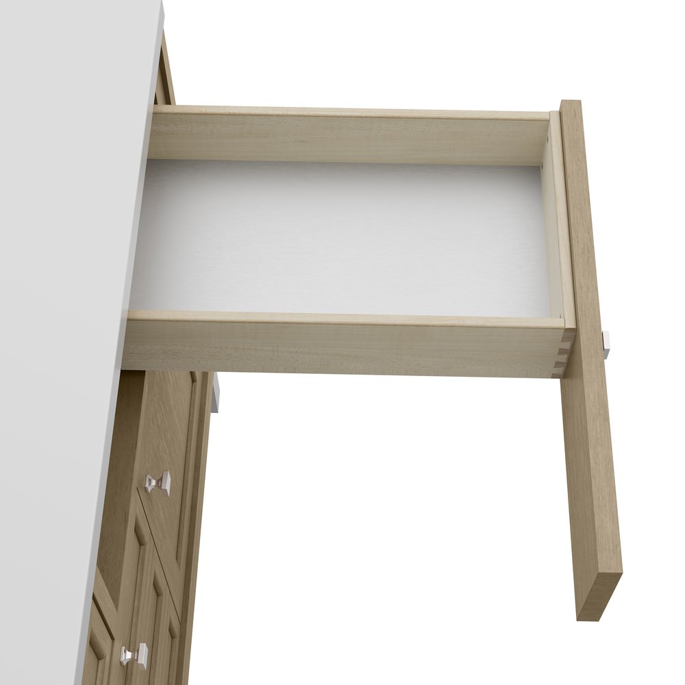 James Martin - Chicago 48" Single Vanity, Walnut Whisper, w/ 3 CM Siberian Silestone Top - 503-V48-WLW-3SFR view 18