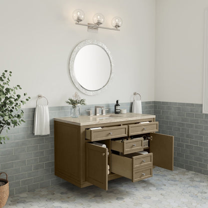 James Martin - Chicago 48" Single Vanity, Walnut Whisper, w/ 3 CM Tajnar Eclos Top - 503-V48-WLW-3TJR view 10