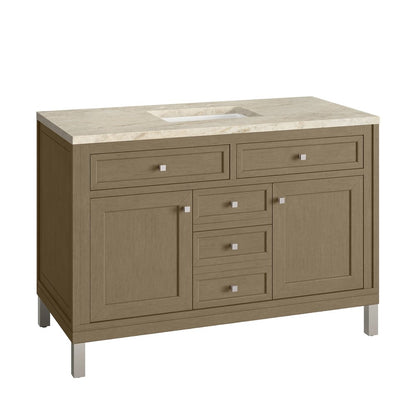 James Martin - Chicago 48" Single Vanity, Walnut Whisper, w/ 3 CM Tajnar Eclos Top - 503-V48-WLW-3TJR view 16
