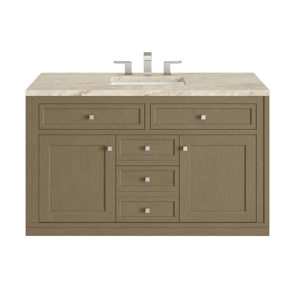 James Martin - Chicago 48" Single Vanity, Walnut Whisper, w/ 3 CM Tajnar Eclos Top w/FreePower Wireless Charger - 503-V48-WLW-FTJR view 2
