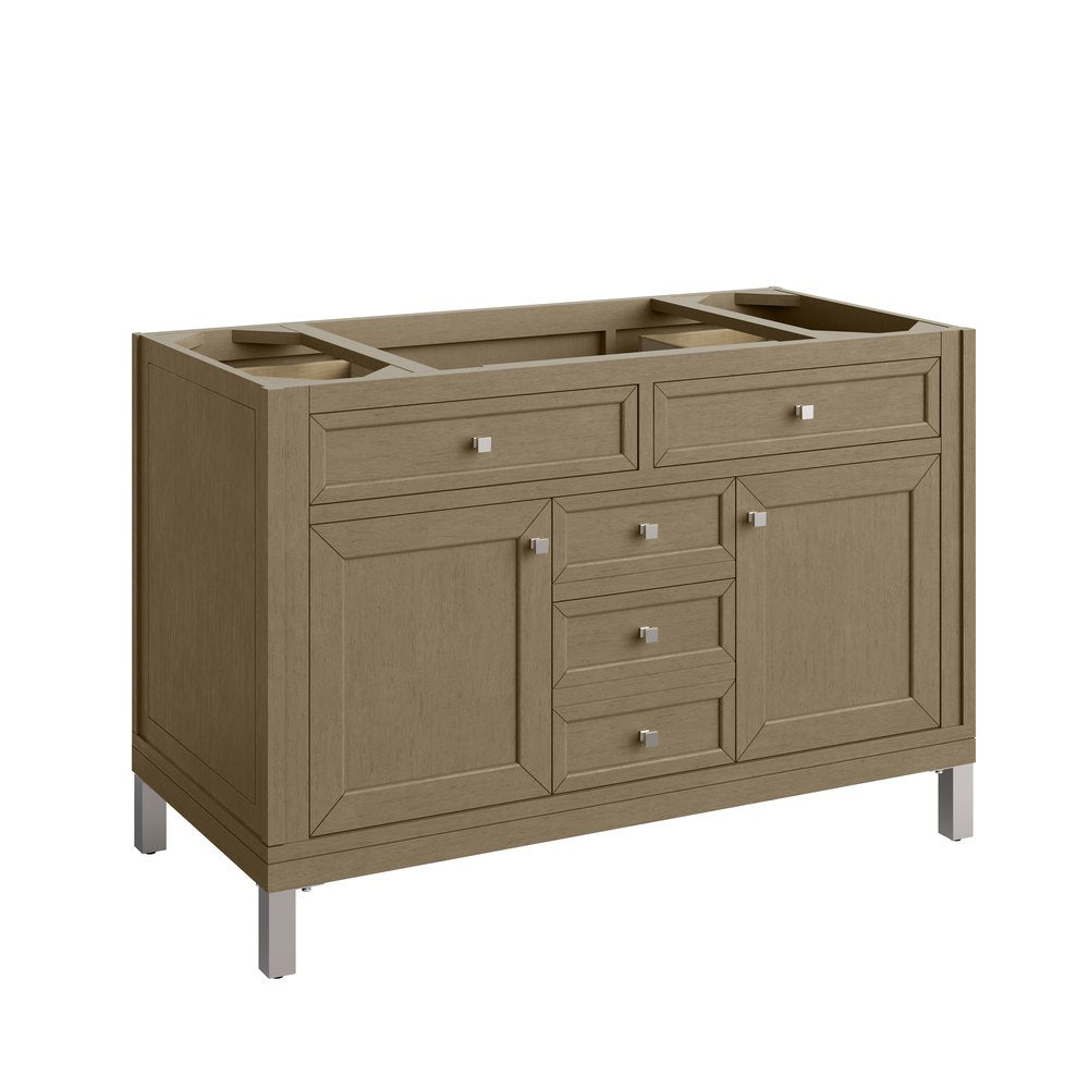 James Martin - Chicago 48" Single Vanity, Walnut Whisper, w/ 3 CM Tajnar Eclos Top w/FreePower Wireless Charger - 503-V48-WLW-FTJR view 3