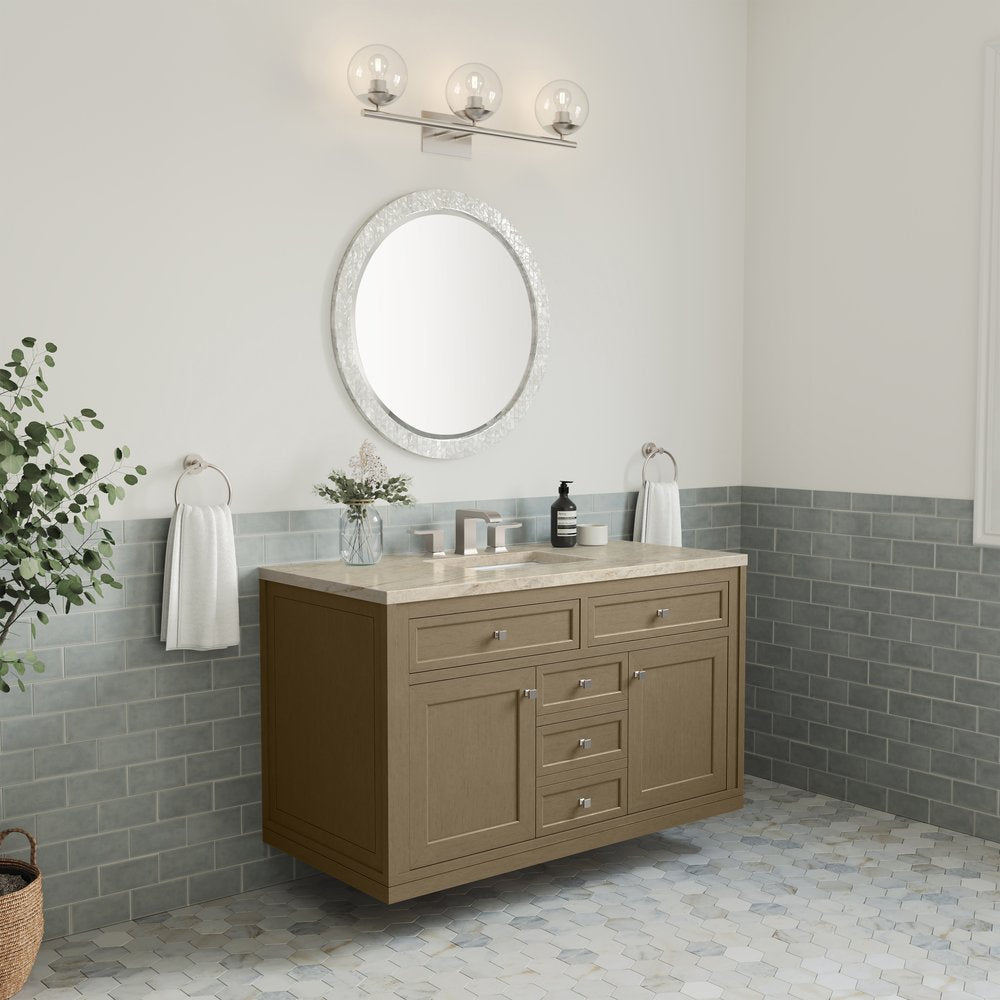 James Martin - Chicago 48" Single Vanity, Walnut Whisper, w/ 3 CM Tajnar Eclos Top w/FreePower Wireless Charger - 503-V48-WLW-FTJR view 8