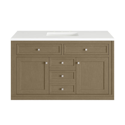 James Martin - Chicago 48" Single Vanity, Walnut Whisper, w/ 3 CM White Zeus Silestone® Top - 503-V48-WLW-3WZ view 4