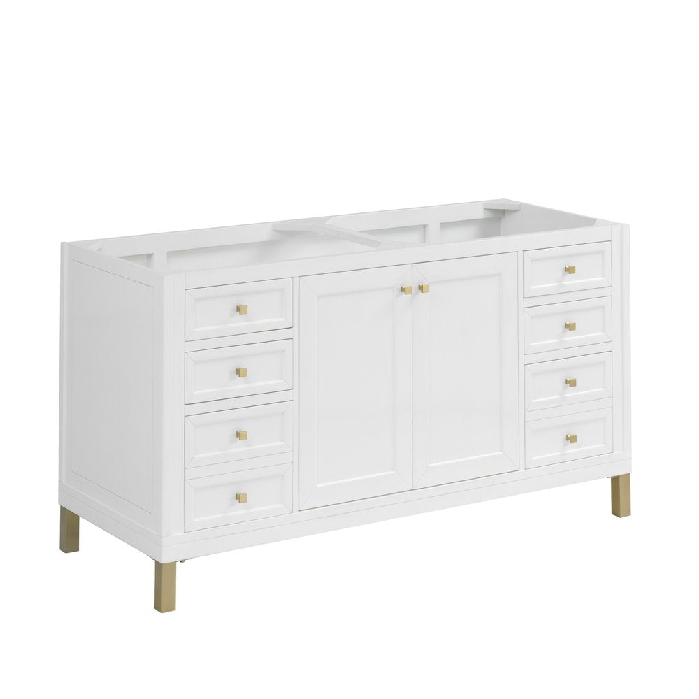 James Martin - Chicago 60" Double Vanity, Glossy White - 503-V60D-M-GW view 1