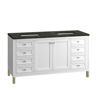 James Martin - Chicago 60" Double Vanity, Glossy White, w/ 3 CM Phantome Eclos Top - 503-V60D-GW-3PHT view 16