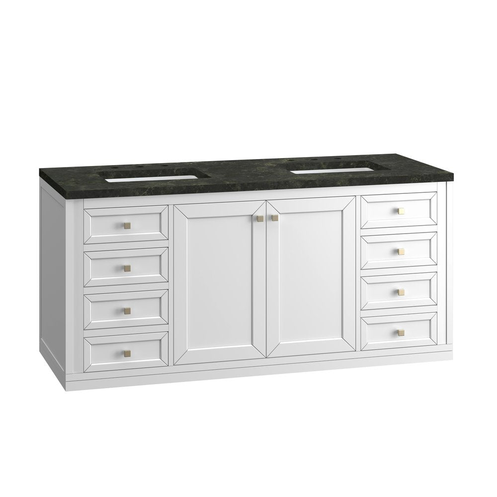 James Martin - Chicago 60" Double Vanity, Glossy White, w/ 3 CM Phantome Eclos Top - 503-V60D-GW-3PHT view 17