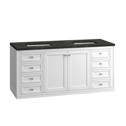 James Martin - Chicago 60" Double Vanity, Glossy White, w/ 3 CM Phantome Eclos Top - 503-V60D-GW-3PHT view 17