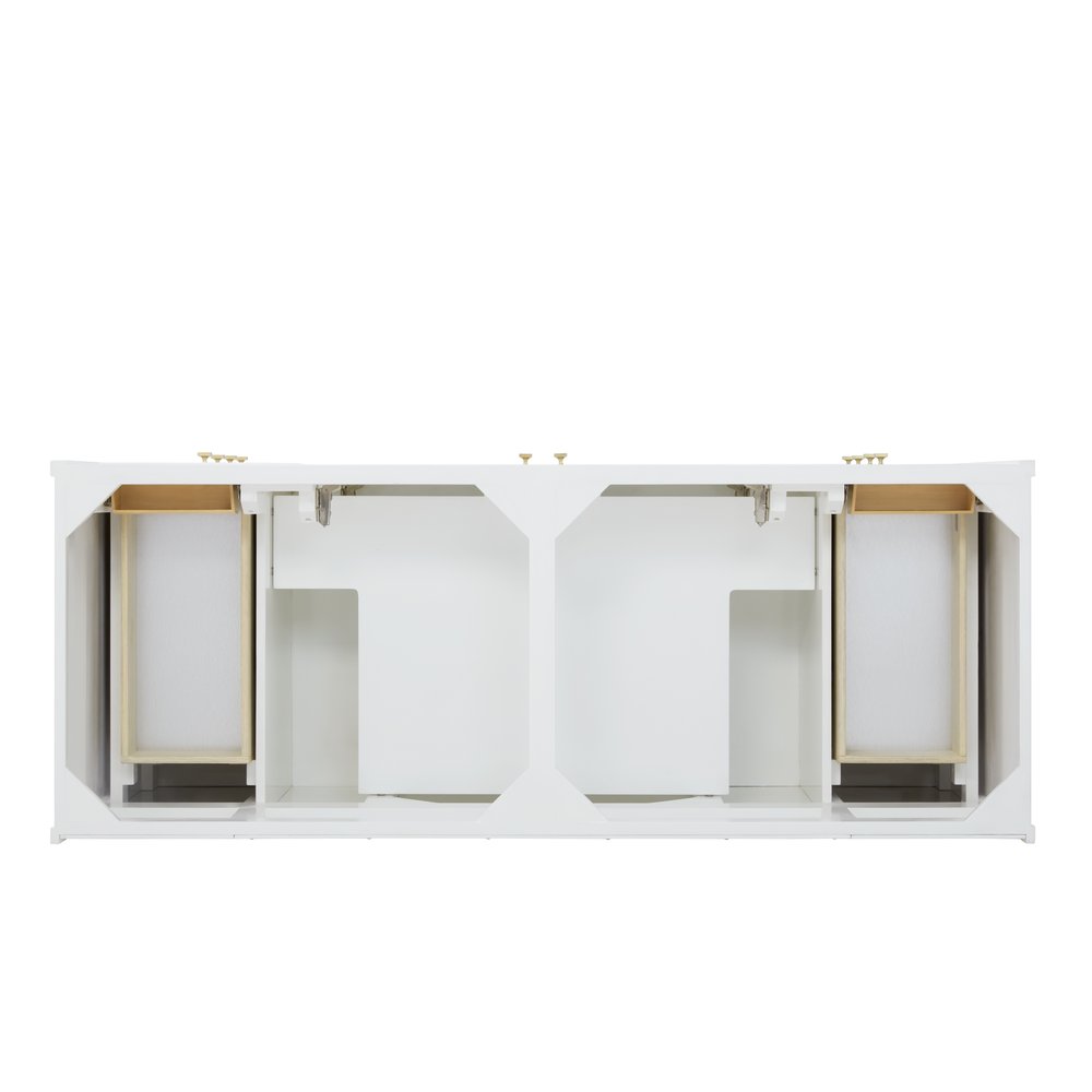James Martin - Chicago 60" Double Vanity, Glossy White, w/ 3 CM Siberian Silestone Top - 503-V60D-GW-3SFR view 9