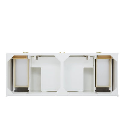 James Martin - Chicago 60" Double Vanity, Glossy White, w/ 3 CM Siberian Silestone Top - 503-V60D-GW-3SFR view 9