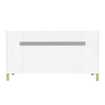 James Martin - Chicago 60" Double Vanity, Glossy White, w/ 3 CM Siberian Silestone Top - 503-V60D-GW-3SFR view 12