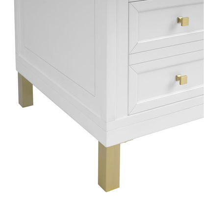 James Martin - Chicago 60" Double Vanity, Glossy White, w/ 3 CM Tajnar Eclos Top - 503-V60D-GW-3TJR view 17